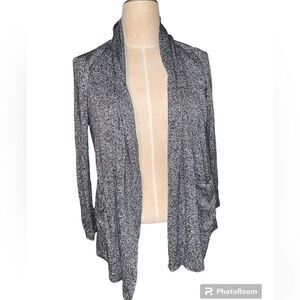 Athleta Light Weight Cardigan Dark Gray Open Front Drape XS